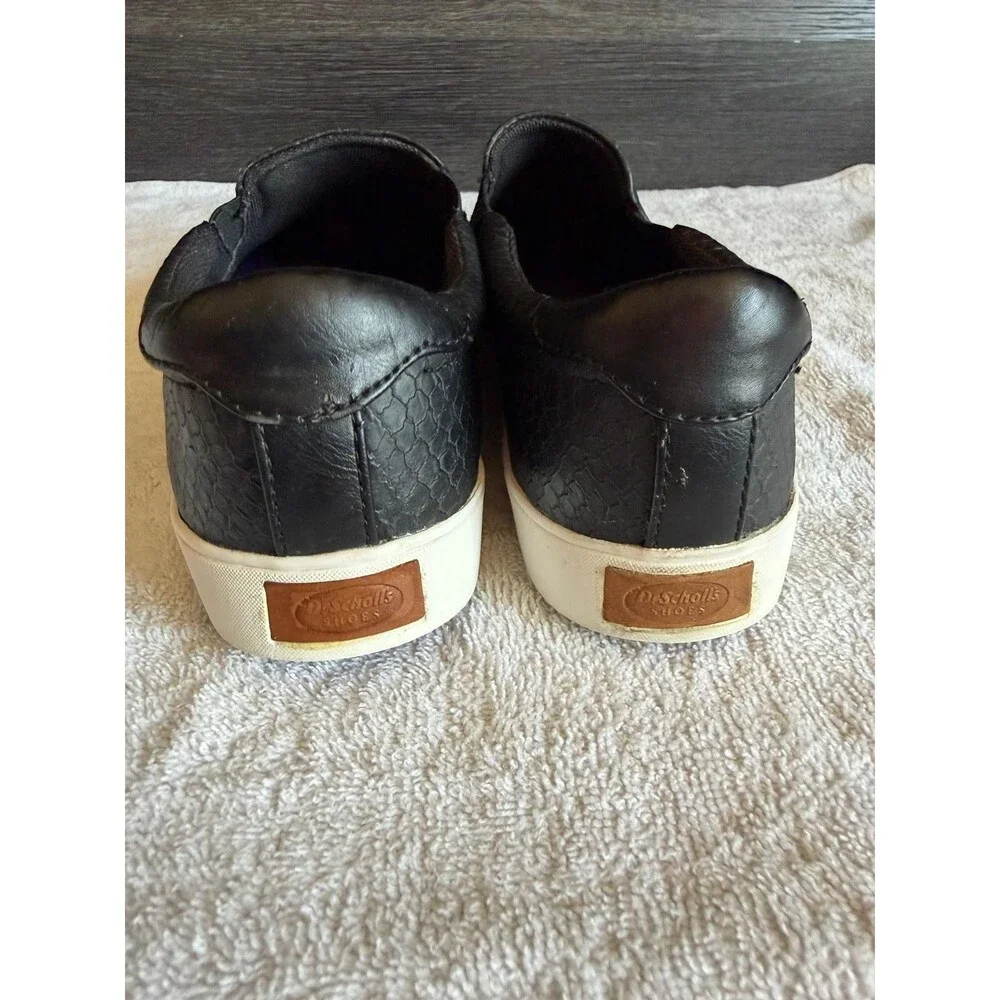 Dr. Scholl's Madison Womens Slip On Sneaker Black Snake Embossed Size 8.5
